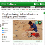  Ansa.it Cultura, 4 dicembre 2016, G.M. Laudani: « Tra gli archeologi italiani alla ricerca dell'Egitto greco-romano», articolo