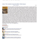 Irno.it, 8 giugno 2014, F. Salvato: «Letture, 'Il Dr. Cavendish e il manoscritto biblico' di Mario Capasso»