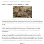 L'Ora del Salento online, 15 dicembre 2012, G.P. Licheri: «Storia e Archeologia/Ricercatori Salentini alla scoperta dell'Egitto sepolto», p. 2