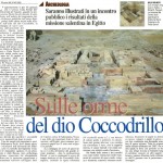 Nuovo Quotidiano di Puglia, 6 gennaio 2009, N. De Paulis: «Sulle orme del dio Coccodrillo»