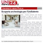 UniNews24.it, 4 dicembre 2012, «Scoperta archeologica per l'UniSalento»